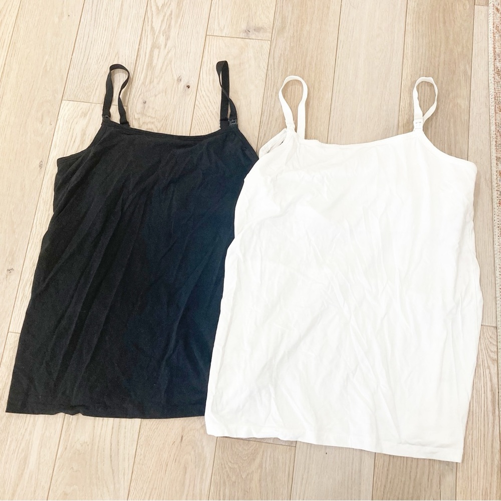 Kindred Bravely Black and White Nursing Camisoles